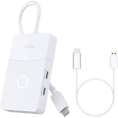 D-Link DLINK DUP-501 5-in-1-USB-C-Hub mit Wireless HDMI (USB-C, 5 Ports), Dockingstation + USB Hub, Weiss D-Link DLINK DUP-501 5-in-1-USB-C-Hub mit Wireless HDMI (USB-C, 5 Ports), Dockingstation + USB Hub, Weiss