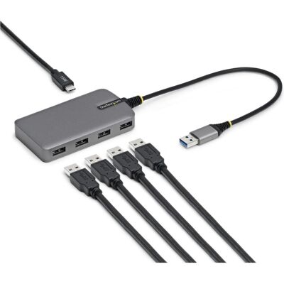 StarTech 4-Port USB-A Hub, 5Gbps, Bus Powered (USB-A, 5 Ports), Dockingstation + USB Hub, Grau StarTech 4-Port USB-A Hub, 5Gbps, Bus Powered (USB-A, 5 Ports), Dockingstation + USB Hub, Grau