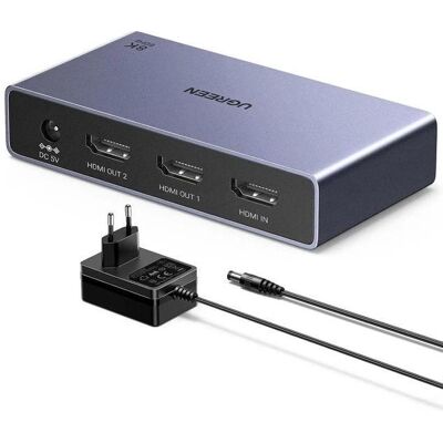Ugreen Rozdzielacz HDMI CM694 1x2, 8K, 60Hz (czarny), Switch Box Ugreen Rozdzielacz HDMI CM694 1x2, 8K, 60Hz (czarny), Switch Box