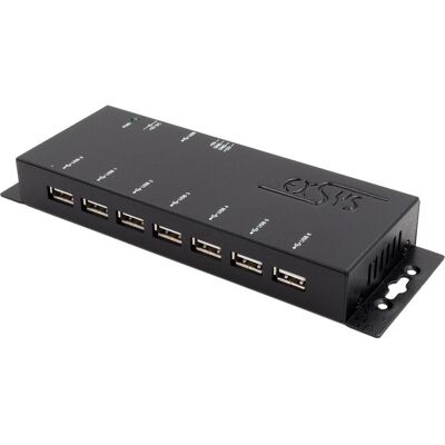 EXSYS USB 2.0 HUB 7-Port inkl.Netzteil 5V/4A & 15KV ESDSchutz (USB-B, 7 Ports), Dockingstation + USB Hub, Schwarz EXSYS USB 2.0 HUB 7-Port inkl.Netzteil 5V/4A & 15KV ESDSchutz (USB-B, 7 Ports), Dockingstation + USB Hub, Schwarz