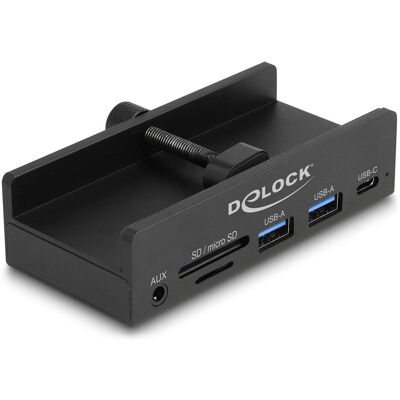 Delock Externer USB 5 Gbps 3 Port Hub 2 x USB Typ-A, 1 x USB (3 Ports), Dockingstation + USB Hub, Schwarz Delock Externer USB 5 Gbps 3 Port Hub 2 x USB Typ-A, 1 x USB (3 Ports), Dockingstation + USB Hub, Schwarz