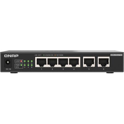 QNAP QSW-2104-2T-R2 (6 Ports), Netzwerk Switch, Schwarz QNAP QSW-2104-2T-R2 (6 Ports), Netzwerk Switch, Schwarz