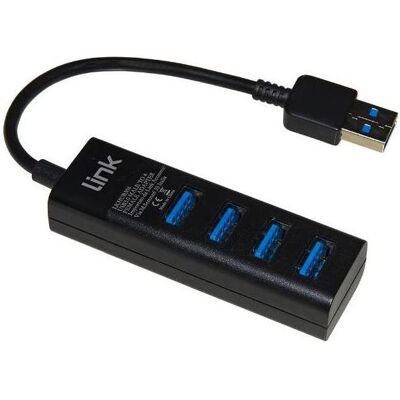 Link LKHUB304 4 Port Usb 3.0 Hub (USB-A, 4 Ports), Dockingstation + USB Hub, Schwarz Link LKHUB304 4 Port Usb 3.0 Hub (USB-A, 4 Ports), Dockingstation + USB Hub, Schwarz