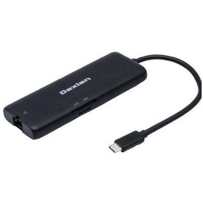 Dexlan Dockingstation - USB-C, 6 Anschlüsse, 4K HDMI, USB 3.0, SD, PD 3.0 Dexlan Dockingstation - USB-C, 6 Anschlüsse, 4K HDMI, USB 3.0, SD, PD 3.0