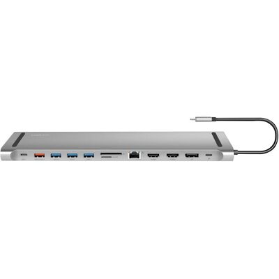 LogiLink UA0411 (USB-C, 12 Ports), Dockingstation + USB Hub, Silber LogiLink UA0411 (USB-C, 12 Ports), Dockingstation + USB Hub, Silber