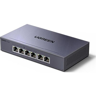 Ugreen Switch przełącznik ethernet 6-portowy z PoE - szary 1Gb/s (6 Ports), Netzwerk Switch, Silber, Grau Ugreen Switch przełącznik ethernet 6-portowy z PoE - szary 1Gb/s (6 Ports), Netzwerk Switch, Silber, Grau