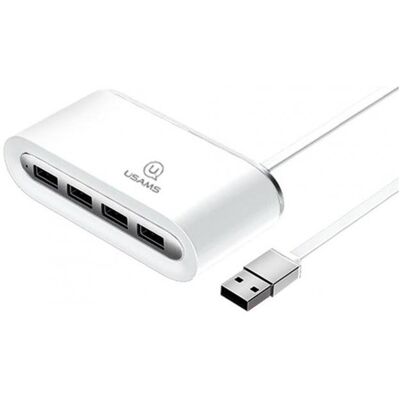 Usams Adapteris HUB US-SJ238 4xUSB 2.0 balta (USB-A, 4 Ports), Dockingstation + USB Hub, Weiss Usams Adapteris HUB US-SJ238 4xUSB 2.0 balta (USB-A, 4 Ports), Dockingstation + USB Hub, Weiss