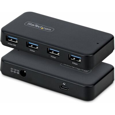 StarTech 4-Port USB-A Hub (USB-C, 4 Ports), Dockingstation + USB Hub, Schwarz StarTech 4-Port USB-A Hub (USB-C, 4 Ports), Dockingstation + USB Hub, Schwarz