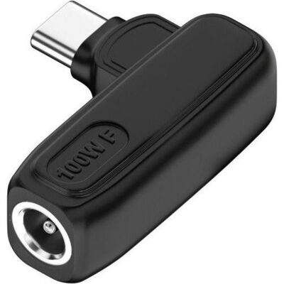 PowerGuard L-Shape DC 5.5 x 2.5 mm auf USB-C Ladeadapter PD 100W (100 W), Notebook Netzteil, Schwarz PowerGuard L-Shape DC 5.5 x 2.5 mm auf USB-C Ladeadapter PD 100W (100 W), Notebook Netzteil, Schwarz