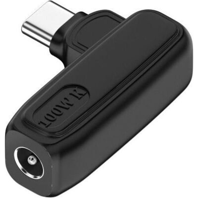 PowerGuard L-Shape DC 4.0 x 1.7 mm auf USB-C Ladeadapter PD 100W (100 W), Notebook Netzteil, Schwarz PowerGuard L-Shape DC 4.0 x 1.7 mm auf USB-C Ladeadapter PD 100W (100 W), Notebook Netzteil, Schwarz