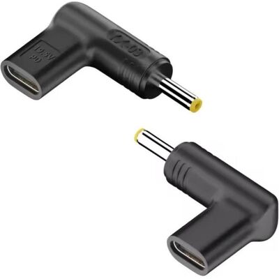 PowerGuard L-Shape USB-C auf DC 4.0 x 1.7 mm Ladeadapter PD 19.5V 100W (100 W), Notebook Netzteil, Schwarz PowerGuard L-Shape USB-C auf DC 4.0 x 1.7 mm Ladeadapter PD 19.5V 100W (100 W), Notebook Netzteil, Schwarz