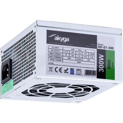 Akyga Power supply PRO AK-S1-300 (300 W, Passiv, 80 mm) (300 W), PC Netzteil, Silber Akyga Power supply PRO AK-S1-300 (300 W, Passiv, 80 mm) (300 W), PC Netzteil, Silber