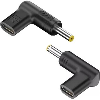PowerGuard L-Shape USB-C auf DC 4.8 x 1.7 mm Ladeadapter PD 19.5V 100W (100 W), Notebook Netzteil, Schwarz PowerGuard L-Shape USB-C auf DC 4.8 x 1.7 mm Ladeadapter PD 19.5V 100W (100 W), Notebook Netzteil, Schwarz