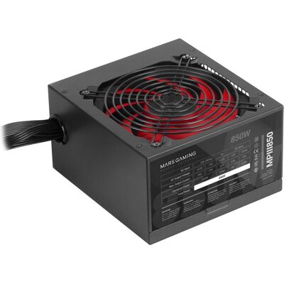 Mars Gaming Alimentation ATX MPIII - 850W (Noir/Rouge) (850 W), PC Netzteil, Schwarz Mars Gaming Alimentation ATX MPIII - 850W (Noir/Rouge) (850 W), PC Netzteil, Schwarz
