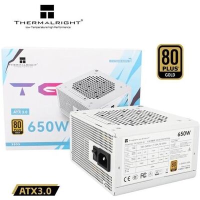 Thermalright TG S (Non-Modular) Weiss mit RGB LED-Beleuchtung - Netzteile - 650 Watt - 120 mm - 80 Plus Gold zert (650 W), PC Netzteil, Weiss Thermalright TG S (Non-Modular) Weiss mit RGB LED-Beleuchtung - Netzteile - 650 Watt - 120 mm - 80 Plus Gold zert (650 W), PC Netzteil, Weiss