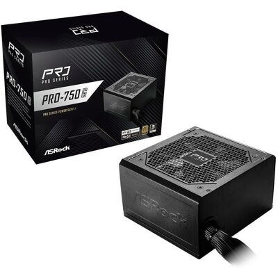 ASRock Pro Series PRO-750G 750W ATX 80+ Gold black (750 W), PC Netzteil, Schwarz ASRock Pro Series PRO-750G 750W ATX 80+ Gold black (750 W), PC Netzteil, Schwarz