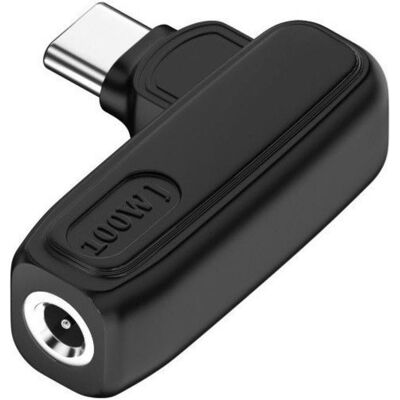 PowerGuard L-Shape DC 4.8 x 1.7 mm auf USB-C Ladeadapter PD 100W (100 W), Notebook Netzteil, Schwarz PowerGuard L-Shape DC 4.8 x 1.7 mm auf USB-C Ladeadapter PD 100W (100 W), Notebook Netzteil, Schwarz