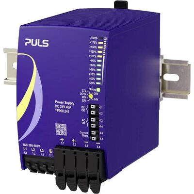 PULS, Systemstromversorgung, TP960.241 Hutschienen-Netzteil (DIN-Rail) 24 V/DC 40 A 960 W Anzahl Ausgän PULS, Systemstromversorgung, TP960.241 Hutschienen-Netzteil (DIN-Rail) 24 V/DC 40 A 960 W Anzahl Ausgän