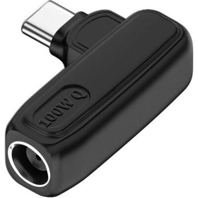 PowerGuard L-Shape DC 6.0 x 3.7 / 0.6 mm auf USB-C Ladeadapter PD 100W (100 W), Notebook Netzteil, Schwarz PowerGuard L-Shape DC 6.0 x 3.7 / 0.6 mm auf USB-C Ladeadapter PD 100W (100 W), Notebook Netzteil, Schwarz