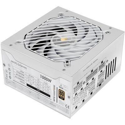 Mars Gaming MPB1000PSIW (1000 W), PC Netzteil, Weiss Mars Gaming MPB1000PSIW (1000 W), PC Netzteil, Weiss