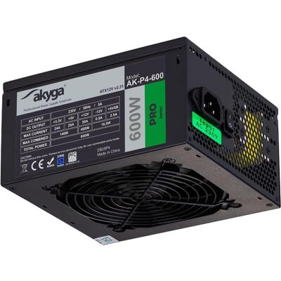 Akyga Pro Modular 600W power supply (AK-P4-600) (600 W), PC Netzteil, Schwarz Akyga Pro Modular 600W power supply (AK-P4-600) (600 W), PC Netzteil, Schwarz