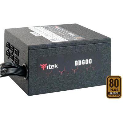 Itek Alimentation ATX compatible BD600 - 600W (600 W), PC Netzteil, Schwarz Itek Alimentation ATX compatible BD600 - 600W (600 W), PC Netzteil, Schwarz
