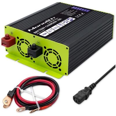 Qoltec Inteligentna profesjonalna ładowarka Monolith do akumulatorów LiFePO4 AGM GEL SLA 70A 12V, PC Netzteil, Schwarz Qoltec Inteligentna profesjonalna ładowarka Monolith do akumulatorów LiFePO4 AGM GEL SLA 70A 12V, PC Netzteil, Schwarz