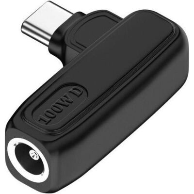 PowerGuard L-Shape DC 6.5 x 4.4 / 1.4 mm auf USB-C Ladeadapter PD 100W (100 W), Notebook Netzteil, Schwarz PowerGuard L-Shape DC 6.5 x 4.4 / 1.4 mm auf USB-C Ladeadapter PD 100W (100 W), Notebook Netzteil, Schwarz