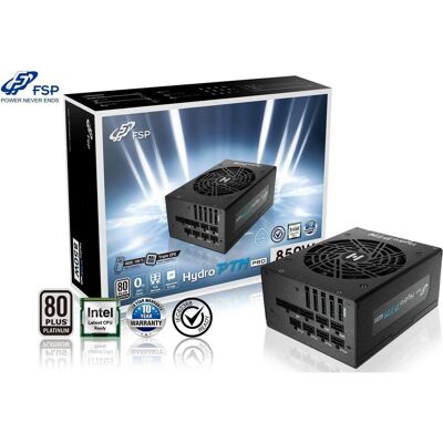 Fortron Hydro PTM PRO HPT2-850M - Netzteil (intern) (850 W), PC Netzteil, Schwarz Fortron Hydro PTM PRO HPT2-850M - Netzteil (intern) (850 W), PC Netzteil, Schwarz