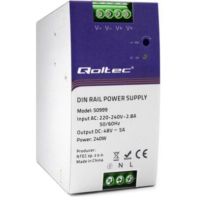 Qoltec 50999 Grau DIN-Schiene Netzteil - Stromversorgung Qoltec 50999 Grau DIN-Schiene Netzteil - Stromversorgung