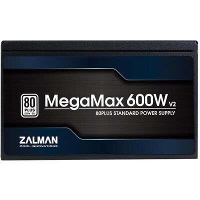 Zalman MegaMax 600W power supply (ZM600-TXII) (600 W), PC Netzteil, Schwarz Zalman MegaMax 600W power supply (ZM600-TXII) (600 W), PC Netzteil, Schwarz