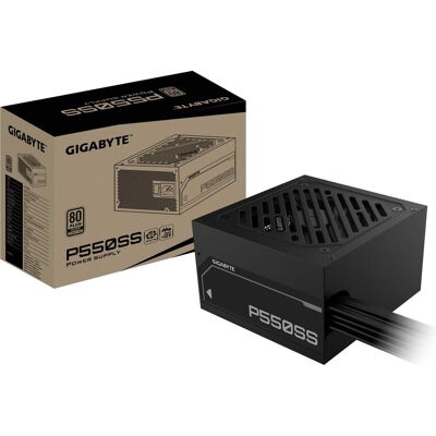 Gigabyte Power Supply 550 Watts Efficiency 80 PLUS SILVER PFC Active MTBF 100000 hours GP-P550SS (550 W), PC Netzteil, Schwarz Gigabyte Power Supply 550 Watts Efficiency 80 PLUS SILVER PFC Active MTBF 100000 hours GP-P550SS (550 W), PC Netzteil, Schwarz