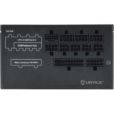 Unykach UK213850 (850 W), PC Netzteil, Schwarz Unykach UK213850 (850 W), PC Netzteil, Schwarz