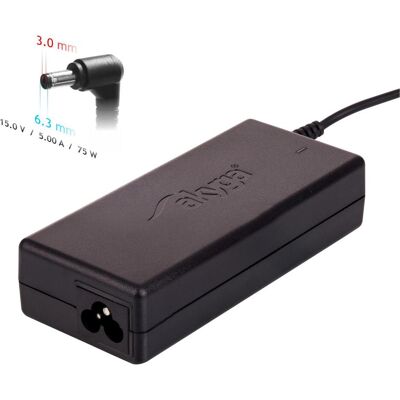 Akyga AK-ND-14 Notebook-Netzteil 75 W 15 V 5 A (75 W), Notebook Netzteil, Schwarz Akyga AK-ND-14 Notebook-Netzteil 75 W 15 V 5 A (75 W), Notebook Netzteil, Schwarz
