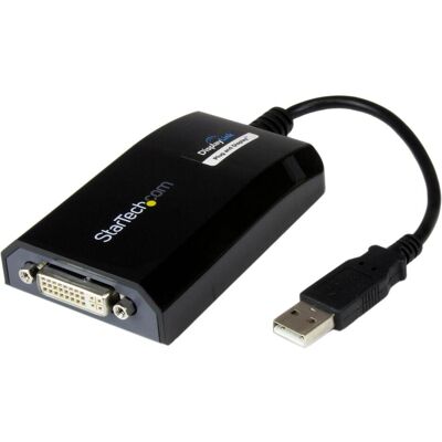 StarTech USB To Dvi Adapter Card (USB-A, 5.50 cm), Data + Video Adapter, Schwarz StarTech USB To Dvi Adapter Card (USB-A, 5.50 cm), Data + Video Adapter, Schwarz