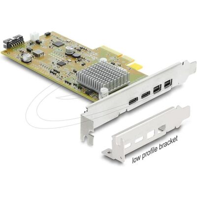 Delock PCI Express x4-Karte mit 2 externen USB-Typ-C-Anschlüssen (40 Gbit/s), Kontrollerkarte Delock PCI Express x4-Karte mit 2 externen USB-Typ-C-Anschlüssen (40 Gbit/s), Kontrollerkarte