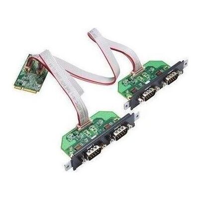 Moxa CP-114N-T - Serielle Mini-PCI-Express-Karte mit 4 Anschlüssen RS-232/422/485, Kontrollerkarte Moxa CP-114N-T - Serielle Mini-PCI-Express-Karte mit 4 Anschlüssen RS-232/422/485, Kontrollerkarte