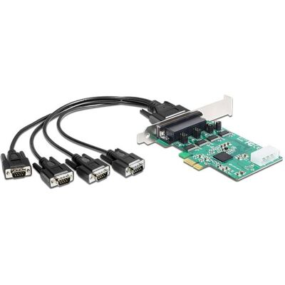 Delock PCI Express Card > 4 x Serial RS-232, Kontrollerkarte Delock PCI Express Card > 4 x Serial RS-232, Kontrollerkarte