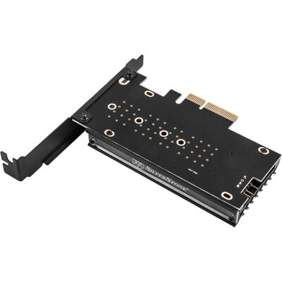 Silverstone SST-ECM24-ARGB - SuperSpeed PCI-E Express Card X4 to M.2 (NVMe SSD NGFF), alu. heatsink (PCI-E x4), Speicherkartenlesegerät, Schwarz Silverstone SST-ECM24-ARGB - SuperSpeed PCI-E Express Card X4 to M.2 (NVMe SSD NGFF), alu. heatsink (PCI-E x4), Speicherkartenlesegerät, Schwarz