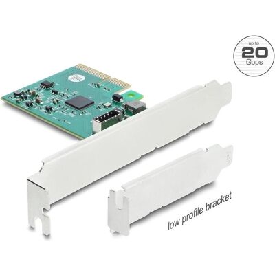 Delock PCI Express x4 Karte zu 1 x intern USB 20 Gbps Typ-E, Kontrollerkarte Delock PCI Express x4 Karte zu 1 x intern USB 20 Gbps Typ-E, Kontrollerkarte
