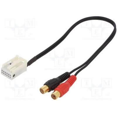 Per.Pic., Car HiFi Kabel, Aux-Adapter RCA Audi 0,22m Per.Pic., Car HiFi Kabel, Aux-Adapter RCA Audi 0,22m