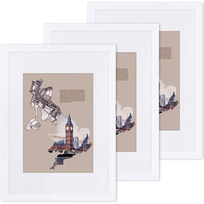 Songmics, Bilderrahmen, Picture Frame Set of 3 (29.7 x 42 cm) Songmics, Bilderrahmen, Picture Frame Set of 3 (29.7 x 42 cm)