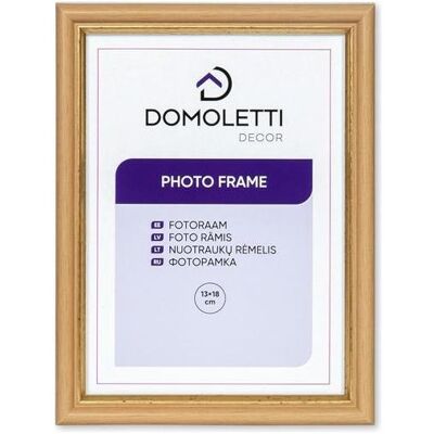 Domoletti, Bilderrahmen, Picture frame, 13 cm x 18 cm, gold/l. brown Domoletti, Bilderrahmen, Picture frame, 13 cm x 18 cm, gold/l. brown