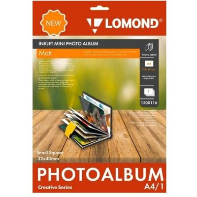 Lomond, Fotoalbum, Inkjet Mini Album Small Square Matte 32x40mm (Small) (3.20 x 4 cm) Lomond, Fotoalbum, Inkjet Mini Album Small Square Matte 32x40mm (Small) (3.20 x 4 cm)