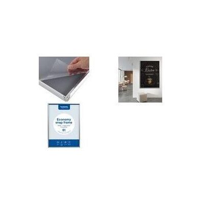 Europel, Bilderrahmen, Plakatrahmen Economy, DIN A5, 25 mm, silber eloxiert aus eloxiertem Aluminium, abgerundetes Rahmenp Europel, Bilderrahmen, Plakatrahmen Economy, DIN A5, 25 mm, silber eloxiert aus eloxiertem Aluminium, abgerundetes Rahmenp