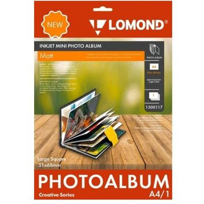 Lomond, Fotoalbum, Inkjet Mini Album Large Square Matte 51x68mm (Large) (6.80 x 5.10 cm) Lomond, Fotoalbum, Inkjet Mini Album Large Square Matte 51x68mm (Large) (6.80 x 5.10 cm)