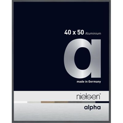 Nielsen 1640020 Alu Alpha Rahmen dkgrau Glanz 40x50cm - Bilderrahmen Nielsen 1640020 Alu Alpha Rahmen dkgrau Glanz 40x50cm - Bilderrahmen