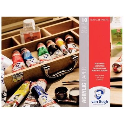 Van Gogh Acrylic Paper Pad 10 Sheets 370g/173lb. size 24 x 32cm / 9.4" x 12.6" (370 g/m²), Fotopapier Van Gogh Acrylic Paper Pad 10 Sheets 370g/173lb. size 24 x 32cm / 9.4" x 12.6" (370 g/m²), Fotopapier