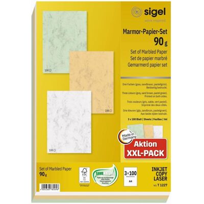 SIGEL A4 Mischpapier-Set - Marmoriertes Papier SIGEL A4 Mischpapier-Set - Marmoriertes Papier