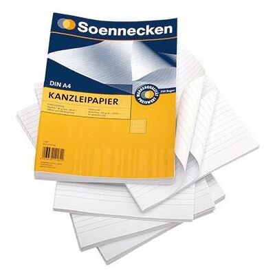 Soennecken, Kopierpapier, Kanzleipapier Papierformat: DIN A3 Ausführung der Lineatur: liniert (A3, 250 Blätter, 80 g/m²) Soennecken, Kopierpapier, Kanzleipapier Papierformat: DIN A3 Ausführung der Lineatur: liniert (A3, 250 Blätter, 80 g/m²)